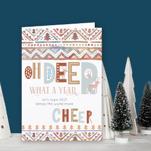 Cartes Pour Fêtes Annuelles Oh Deer Quelle année Nordique Noël Fairisle