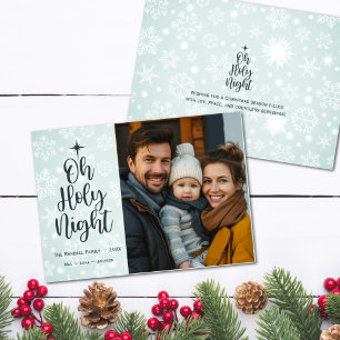Cartes Pour Fêtes Annuelles Oh Holy Night Custom Photo Religieuse Noël