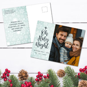 Cartes Pour Fêtes Annuelles Oh Holy Night Custom Photo Religieuse Noël