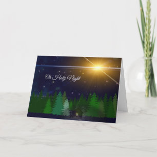 Cartes Pour Fêtes Annuelles Oh Holy Night - L'histoire de Noël sur un