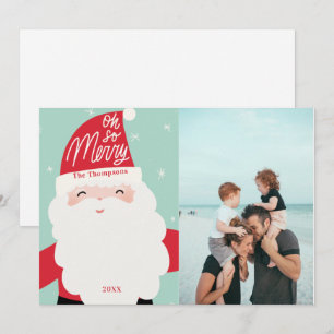 Cartes Pour Fêtes Annuelles Oh, Merry Cute Père Noël