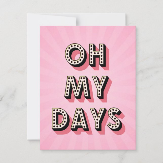 Cartes Pour Fêtes Annuelles Oh, mes jours (Devant)