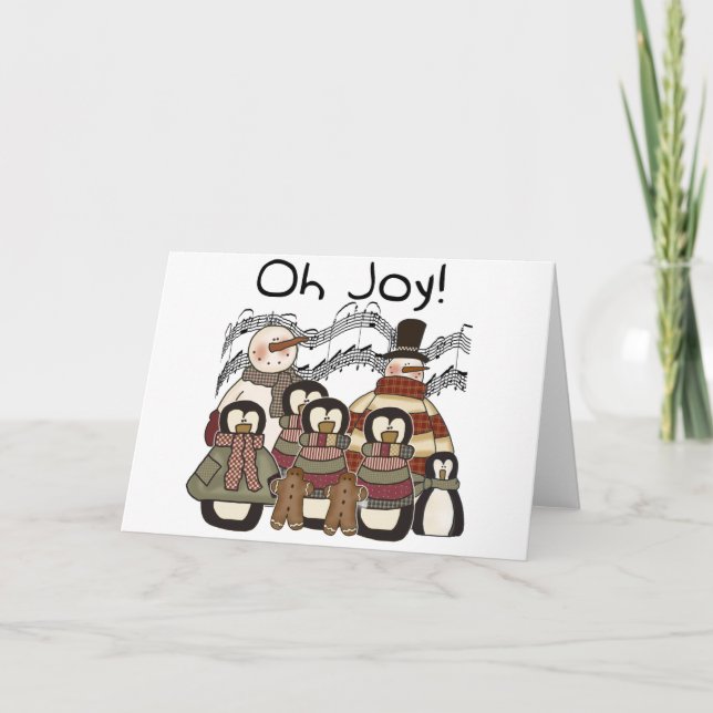Cartes Pour Fêtes Annuelles Oh Noël de joie (Devant)