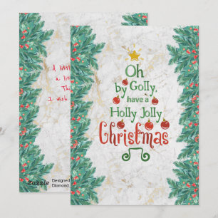 Cartes Pour Fêtes Annuelles Oh Par Golly Holly Jolly