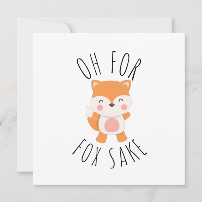 Cartes Pour Fêtes Annuelles Oh pour Fox Sake (Devant)