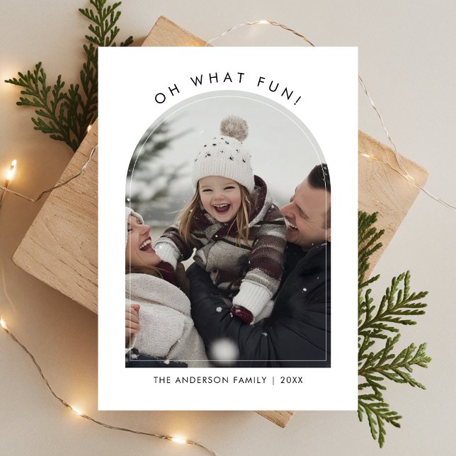 Cartes Pour Fêtes Annuelles Oh Quel Amusant Noël Famille Bébé Amusant Vert (Créateur téléchargé)