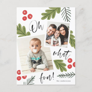 Cartes Pour Fêtes Annuelles Oh Quel Amusant Snapshot Berry Multi-Photo