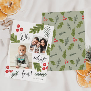 Cartes Pour Fêtes Annuelles Oh Quel Amusant Snapshot Berry Multi-Photo