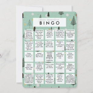 Cartes Pour Fêtes Annuelles Oh Quel An Mint Grn Quarantaine Bingo Noël