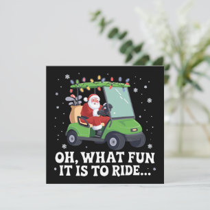 Cartes Pour Fêtes Annuelles Oh, quel plaisir de monter dans le golf de Noël de