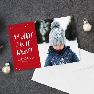 Cartes Pour Fêtes Annuelles Oh quelle joie ce n'était pas drôle sarcasme rouge