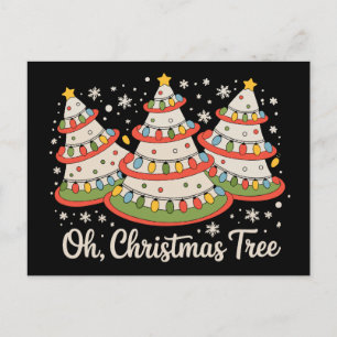 Cartes Pour Fêtes Annuelles Oh Sapin de Noël Gâteaux Amant Xmas Lumières Famil