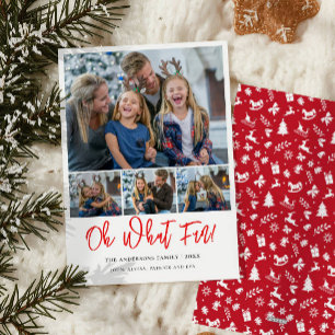 Cartes Pour Fêtes Annuelles Oh What Fun 4 photos collage Noël Holiday