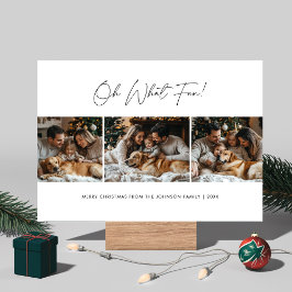 Cartes Pour Fêtes Annuelles Oh What Fun Christmas Family Fun Photo Dog