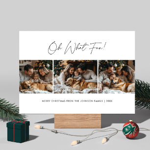 Cartes Pour Fêtes Annuelles Oh What Fun Christmas Family Fun Photo Dog