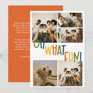 Cartes Pour Fêtes Annuelles Oh What Fun Christmas Personalized Photo