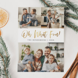 Cartes Pour Fêtes Annuelles Oh What Fun Gold Typografy Christmas