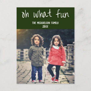 Cartes Pour Fêtes Annuelles Oh What Fun : Photo de famille de Noël