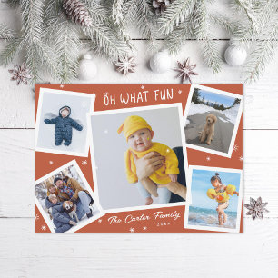Cartes Pour Fêtes Annuelles Oh What Fun Snowy Collage Photo