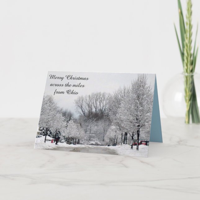 CARTES POUR FÊTES ANNUELLES OHIO CHRISTMAS ACROSS (Devant)