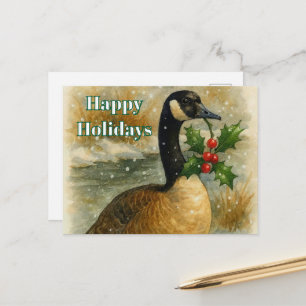 Cartes Pour Fêtes Annuelles Oie canadienne de vacances de Noël