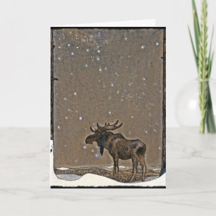 Cartes Pour Fêtes Annuelles Oie dans la neige