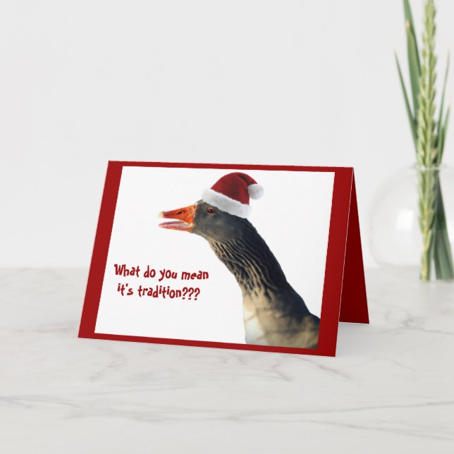 Cartes Pour Fêtes Annuelles Oie de Noël (Devant)