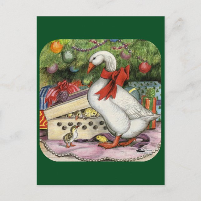 Cartes Pour Fêtes Annuelles Oie de Noël (Devant)