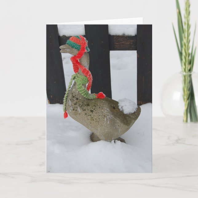 Cartes Pour Fêtes Annuelles Oie de Noël (Devant)