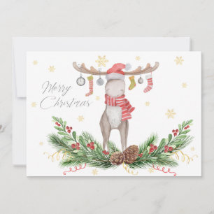 Cartes Pour Fêtes Annuelles Oie De Noël Avec Anneaux Décorés