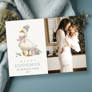 Cartes Pour Fêtes Annuelles Oie d'hiver Noël drôle Joyeux Goosmas Photo