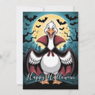 Cartes Pour Fêtes Annuelles Oie Vampire Drôle Halloween
