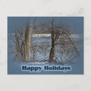 Cartes Pour Fêtes Annuelles Oies du Canada sur Green Lane Réservoir Joyeux Vac