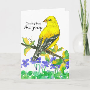 Cartes Pour Fêtes Annuelles Oiseau de l'Est Violets violets en bois
