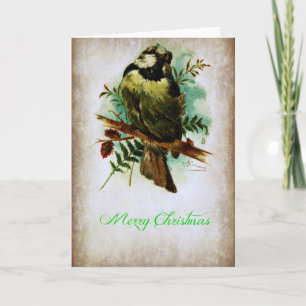 Cartes Pour Fêtes Annuelles Oiseau de Noël