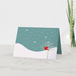 Cartes Pour Fêtes Annuelles Oiseau de Noël rouge