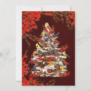 Cartes Pour Fêtes Annuelles Oiseau de vacances