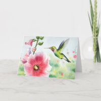 Oiseau et rose trémière de ronflement