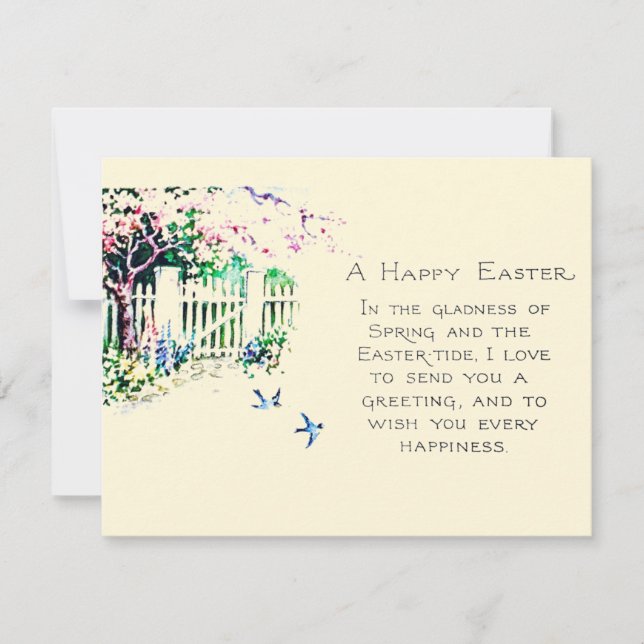 Cartes Pour Fêtes Annuelles Oiseaux bleus de Pâques chez Eastertide (Devant)
