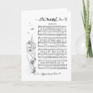 Cartes Pour Fêtes Annuelles Oiseaux, chant du printemps et de Pâques