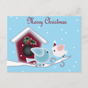 Cartes Pour Fêtes Annuelles Oiseaux de l'amour Notre premier Noël ensemble