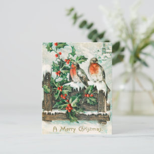 Cartes Pour Fêtes Annuelles Oiseaux de Noël