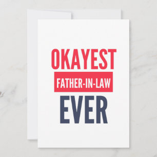 CARTES POUR FÊTES ANNUELLES OKAYEST PÈRE-EN-DROIT JAMAIS