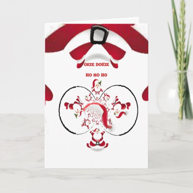 Cartes Pour Fêtes Annuelles Oki Dokie Père Noël ! (Devant)