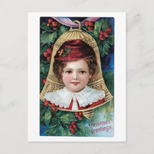 Cartes Pour Fêtes Annuelles Old-fashioned Christmas, Girl