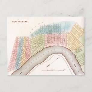 Cartes Pour Fêtes Annuelles Old Map part La Nouvelle-Orléans Mississippi