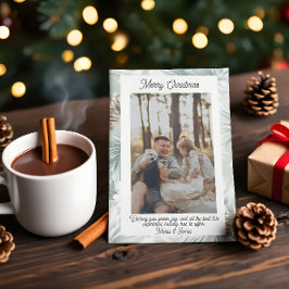 Cartes Pour Fêtes Annuelles Olive Plaid Portrait Photo Christmas Holiday Card