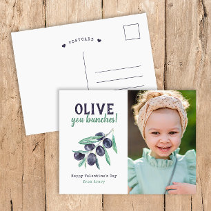 Cartes Pour Fêtes Annuelles Olive You Bunches Enfants Photo Saint Valentin Vac