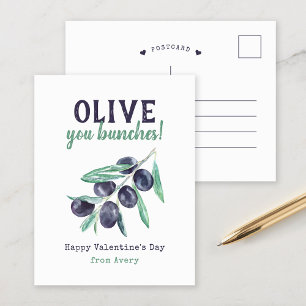 Cartes Pour Fêtes Annuelles Olive You Bunches Enfants Saint-Valentin