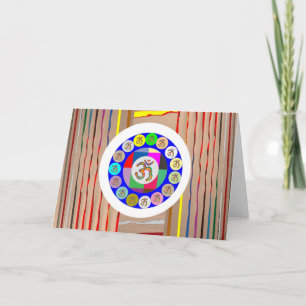 Cartes Pour Fêtes Annuelles OM MANTRA Gold : Méditation du Yoga Chant